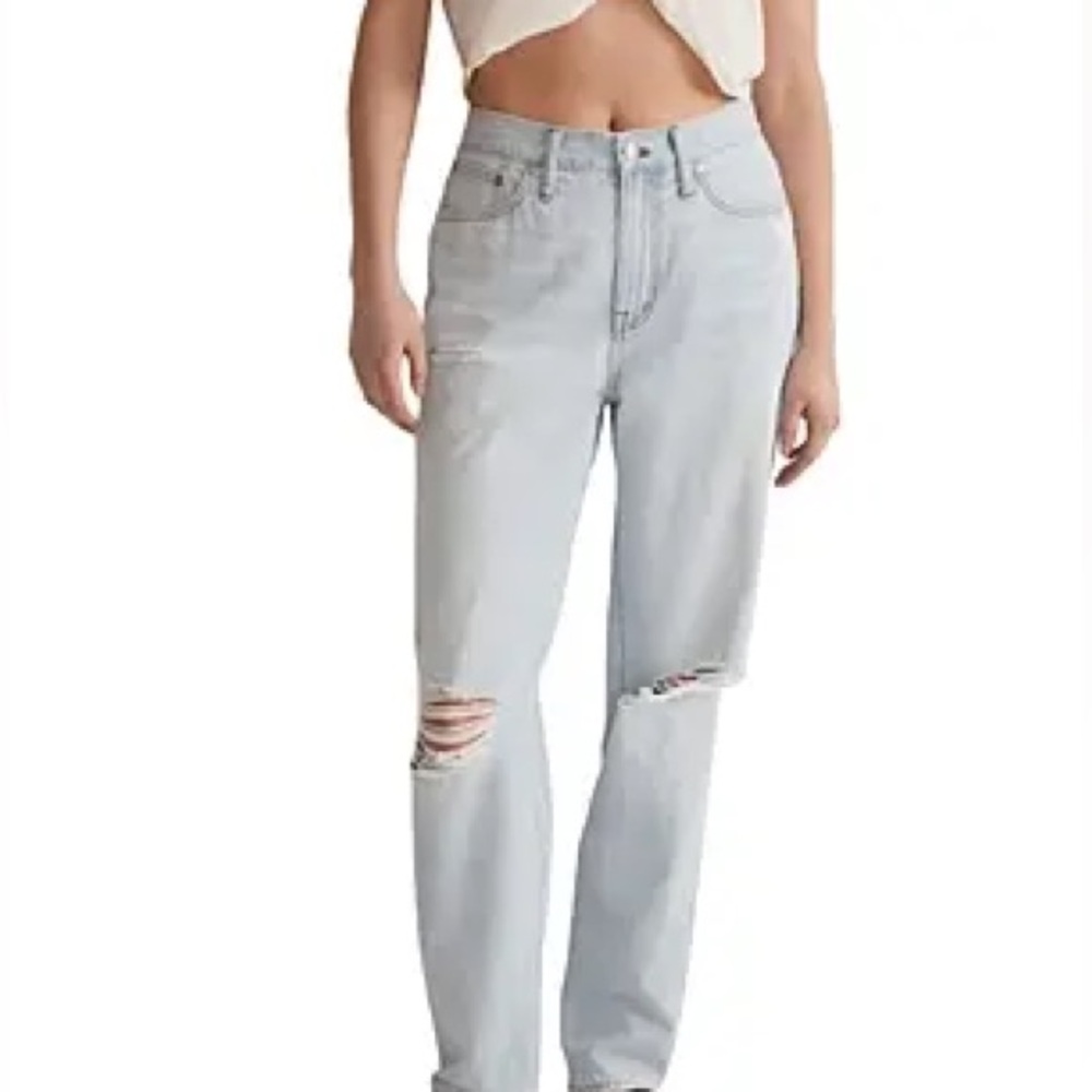 Light Blue Wash Ripped Suite Benedict Jeans